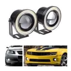 AllExtreme 2 Pcs 3.5 inch 10W White LED Projector Fog Light Set for Car