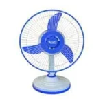 Lovely Solar Fan Sanchi 12 inch 30W Blue & White PMDC Table Solar Fan with 1 Year Warranty