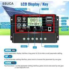 SSUCA 12/24V 20A Intelligent Battery Regulator Solar Charge Controller for Solar Panel with LCD Display & USB Port - Image 3