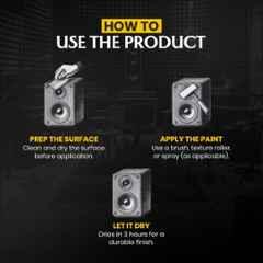 Granotone 5kg Black Roller Grade Speaker Cabinet Texture Coating Paint - Image 8