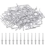 GSK Corporation 1000 Pcs 10mm Aluminium Silver Dome Head Blind Rivets Set