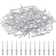 GSK Corporation 1000 Pcs 10mm Aluminium Silver Dome Head Blind Rivets Set