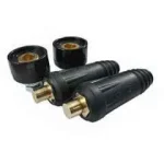 Camel 4 Pcs 35-50mm³ Brass & Rubber Black Male & Female Welding Cable Joint Connector Set