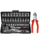 Attrico 46 Pcs Socket Set & Plier Combo
