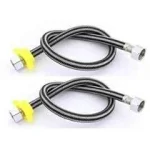 Fastgear 24 inch Stainless Steel Black Wire Connection Pipe (Pack of 2)