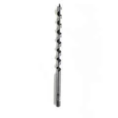 Jon Bhandari Carbon Steel Round with Flats Auger Drill Bit Spiral Wood Drilling Tool (14mm)
