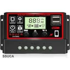SSUCA 12/24V 20A Intelligent Battery Regulator Solar Charge Controller for Solar Panel with LCD Display & USB Port - Image 5