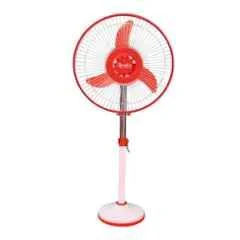 Lovely Solar Fan King 12 inch 30W Red & White PMDC Table Solar Fan with 1 Year Warranty