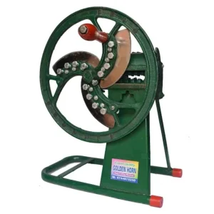 Golden Horn 3.5kg Cast Iron & Stainless Steel Green Palak Saag & Vegetable Cutting Machine with Pipe Stand