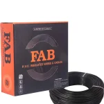 FAB 1.5 Sqmm Single Core Black FR PVC CCS Copper Insulated House Wire, Length: 91 m