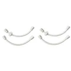 Fastgear 15mm Plastic White Connection Pipe (Pack of 4)