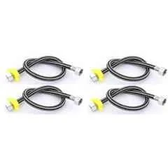 Fastgear 24 inch Stainless Steel Black Wire Connection Pipe (Pack of 4)