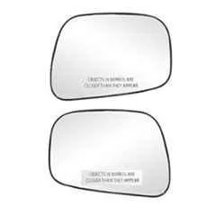 1Arrow 2 Pcs Glass & Plastic Left & Right Both Side Car Door Sub Mirror Plate Set for Toyota Glanza All Model